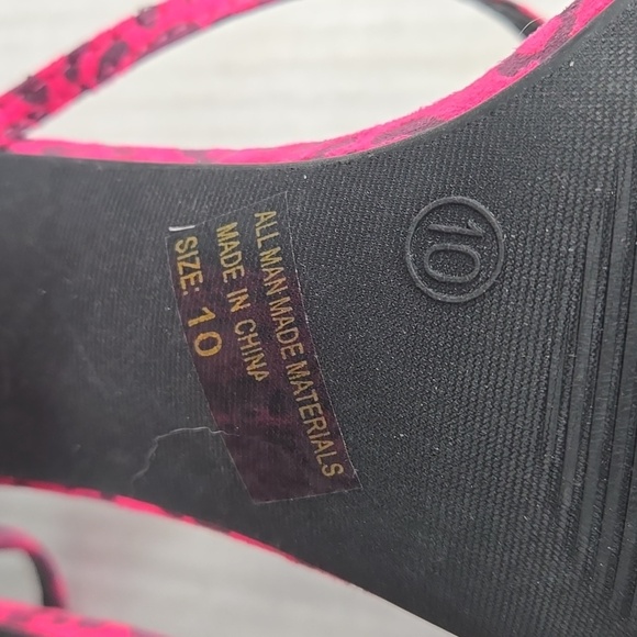 Fashion Nova Feeling Wild Crisscross Strap Heels - Intense Pink 10 - Picture 8 of 8